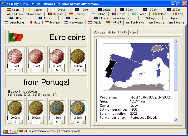 So Many Euros Features Screenshots
